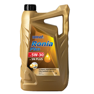 روغن موتور ایرانول رونیاپلاس SN+ 5w30 تمام سنتتیک حجم 5 لیتر