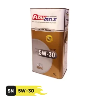 روغن موتور پارس فلومکس مدل Ultratech 5W30 SN حتمام سنتتیک حجم 5 لیتر