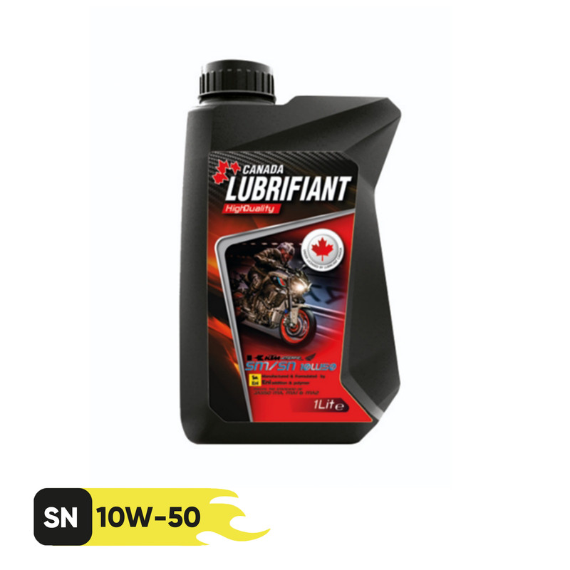 روغن موتورسیکلت لوبریفنت کانادا SM/SN 10W50 تمام سینتتیک حجم 1لیتر