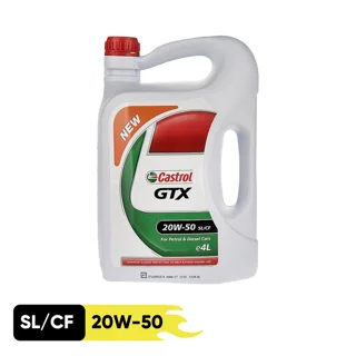 روغن موتور کاسترول  GTX 20W50 SL حجم 4 لیتر